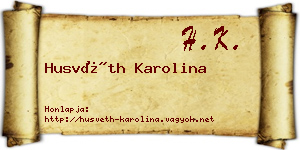 Husvéth Karolina névjegykártya